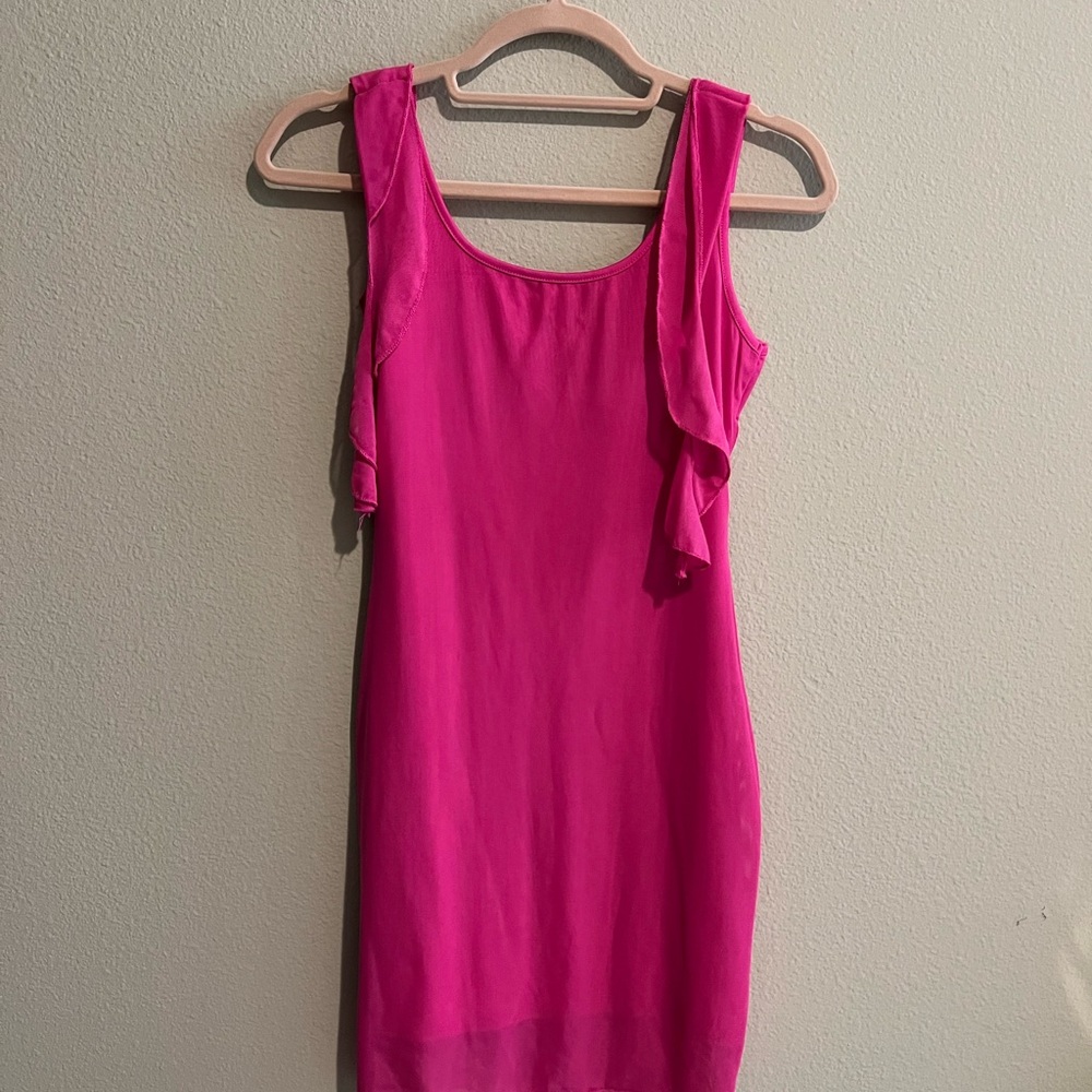 Vibrant Pink Tank Mini Dress